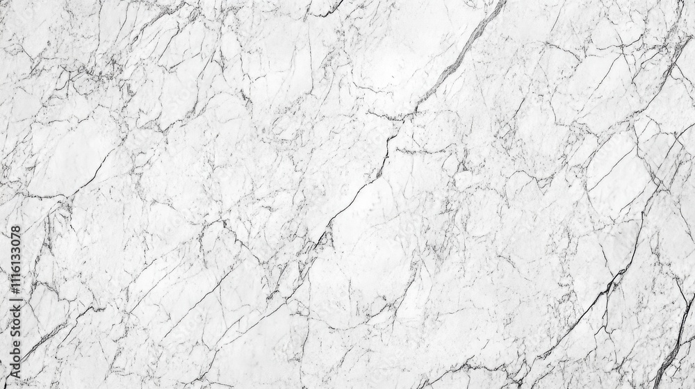 Poster high resolution close-up of elegant white marble texture with natural veining patterns suitable for 