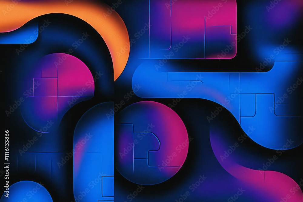 Aufkleber a colorful abstract background with many shapes