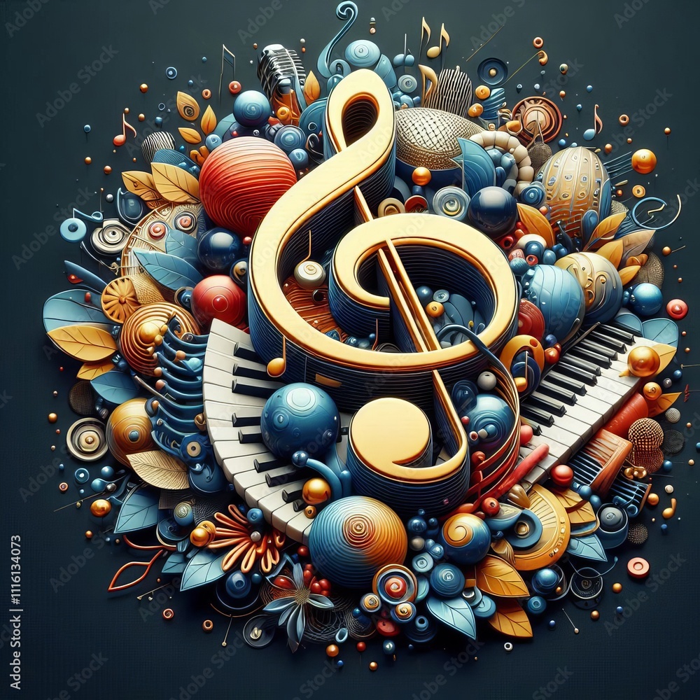 Poster accented notes larger notes with a striking color