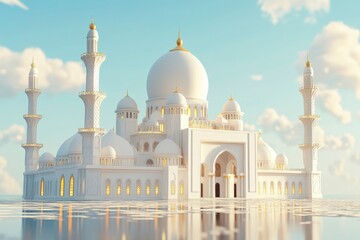Obraz premium 3d illustration of a mosque 