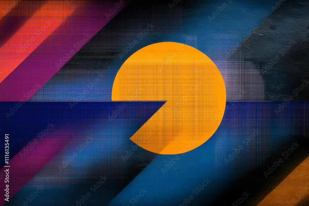 Poster a colorful abstract background with a circle