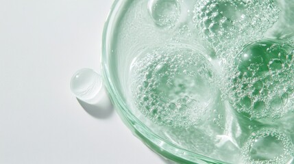 Water serum, bubbles, texture. Generative AI