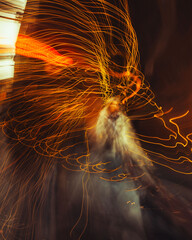 close up of sparks
