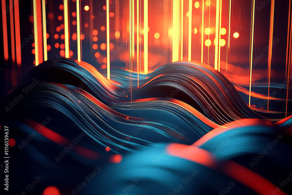 Aufkleber abstract lines and lines in a dark background