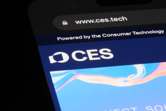 Shanghai,China-Dec.4th 2024: CES (Consumer Electronics Show) logo on website