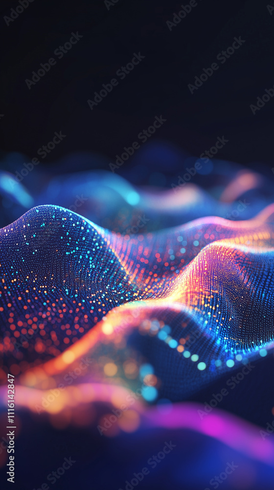 Poster digital graphic abstract background for ai and machine learning