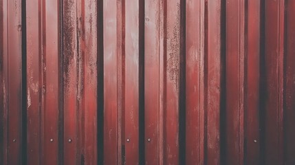 Fototapeta premium Rusty corrugated iron siding vintage texture on wall background from a small local road showcasing weathered metal details and colors.