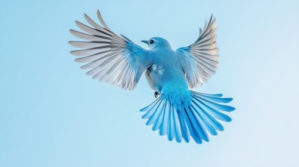 Obraz premium Azure Avian Soaring: A Celestial Flight