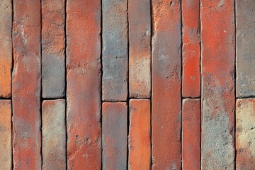 A red brick wall background, horizontal seamless grunge texture wallpaper