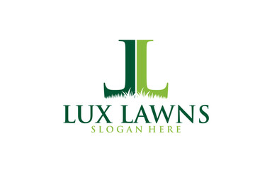 landscape logo for lawn or gardening business design template