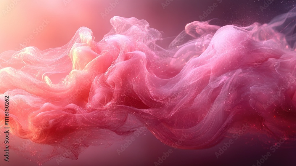 Poster abstract pink smoke background with silky textures and swirling patterns ideal for luxury concept de