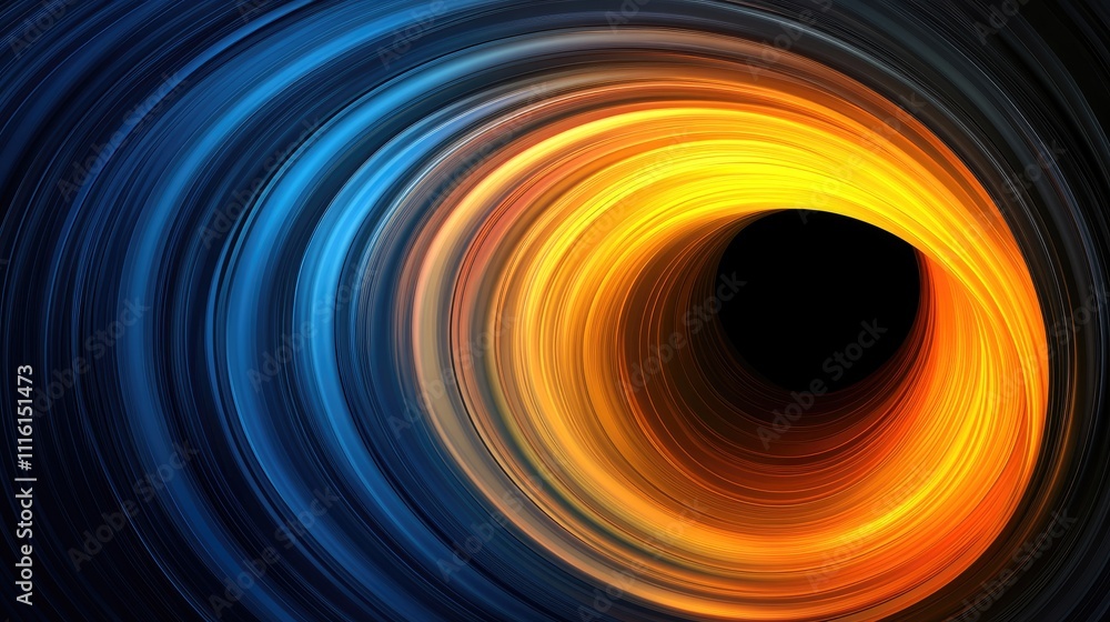 Aufkleber abstract swirling gradient background with black overlay and orange and blue hues ideal for text pla