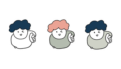 オッケー！グッド！な人のイラスト5