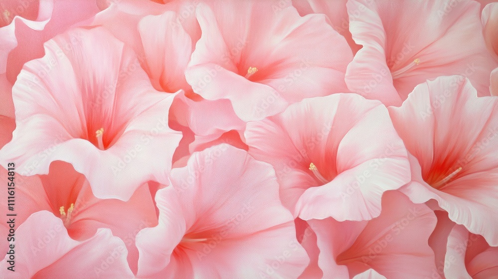 Poster soft pink oleander flowers in full bloom creating a delicate and vibrant floral background for natur