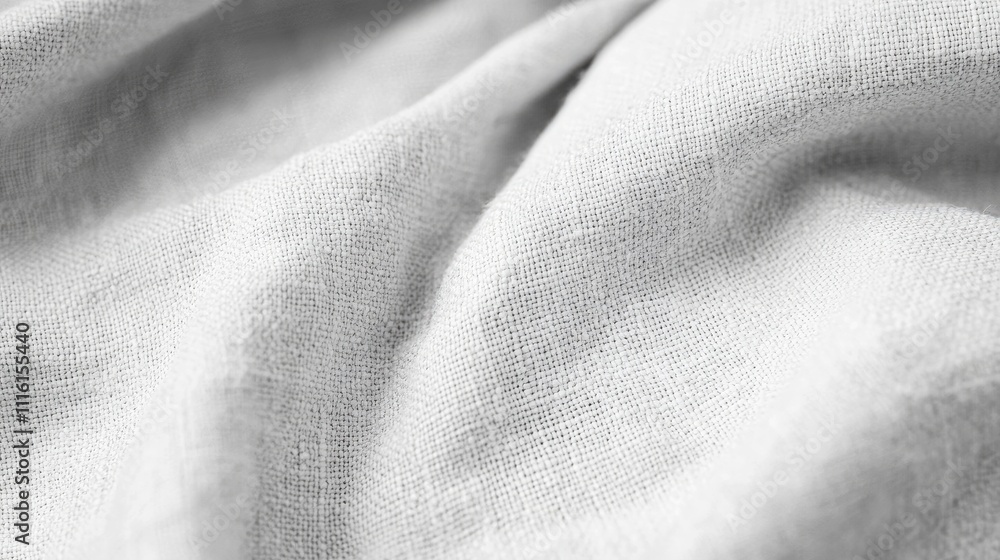 Aufkleber natural linen texture in soft folds creating a subtle, elegant background for textile design or arti