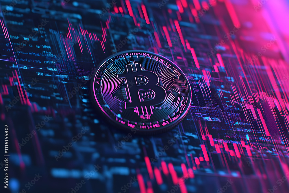 Poster cryptocurrency trading insights digital finance infographic virtual environment close-up view blockc