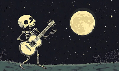 Colorful Pop Art and Whimsical Doodle 2D Halloween Illustrations, Featuring Playful Characters, Spooky Scenes, and Fun Elements with Space for Text.