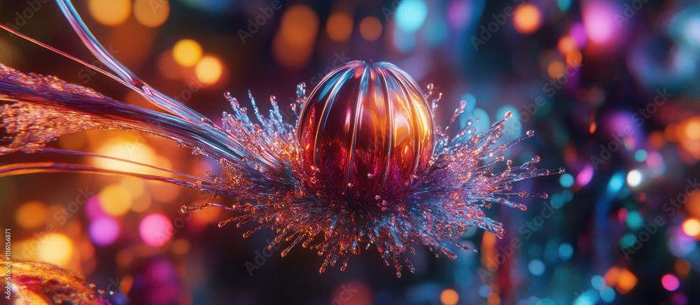 Poster colorful abstract explosion with vibrant textures and dynamic shapes creating a festive atmosphere o
