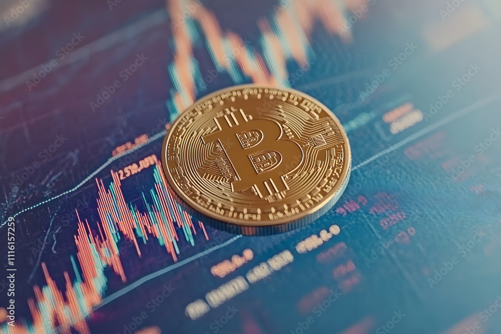 Poster bitcoin trends and market analysis financial sector data visualization digital environment close-up 