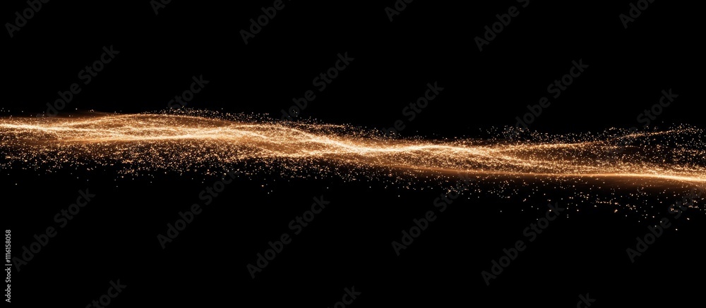 Poster abstract golden sparkler trail creating a stunning visual effect against a dark backdrop ideal for c