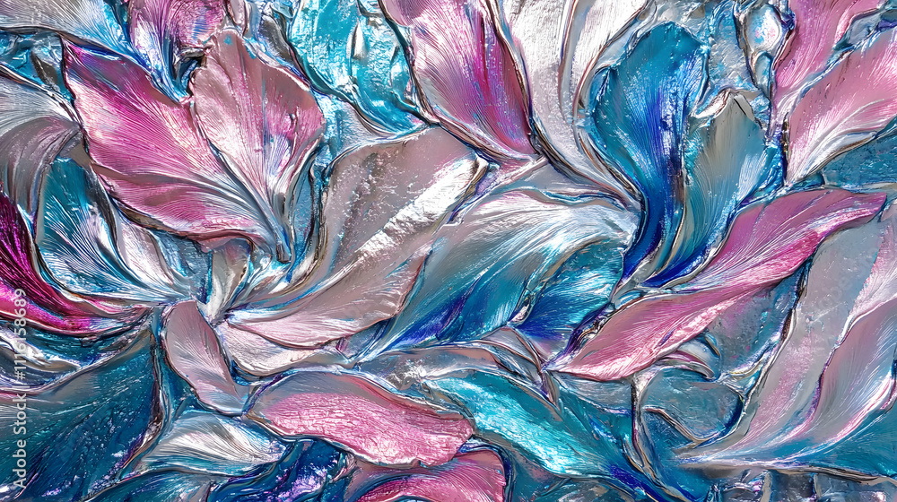 Poster vibrant abstract art displaying flowing colors studio setting digital artwork close-up view creative