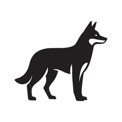 Elegant dingo silhouette for versatile creative projects - Dingo illustration - minimallest dingo vector
