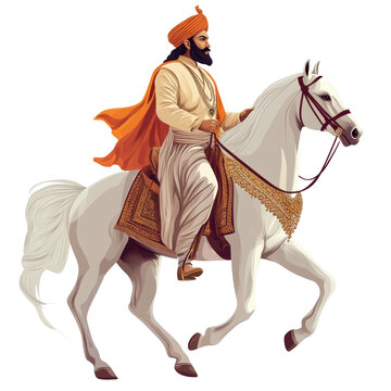 Guru Gobind Singh Ji on White Horse