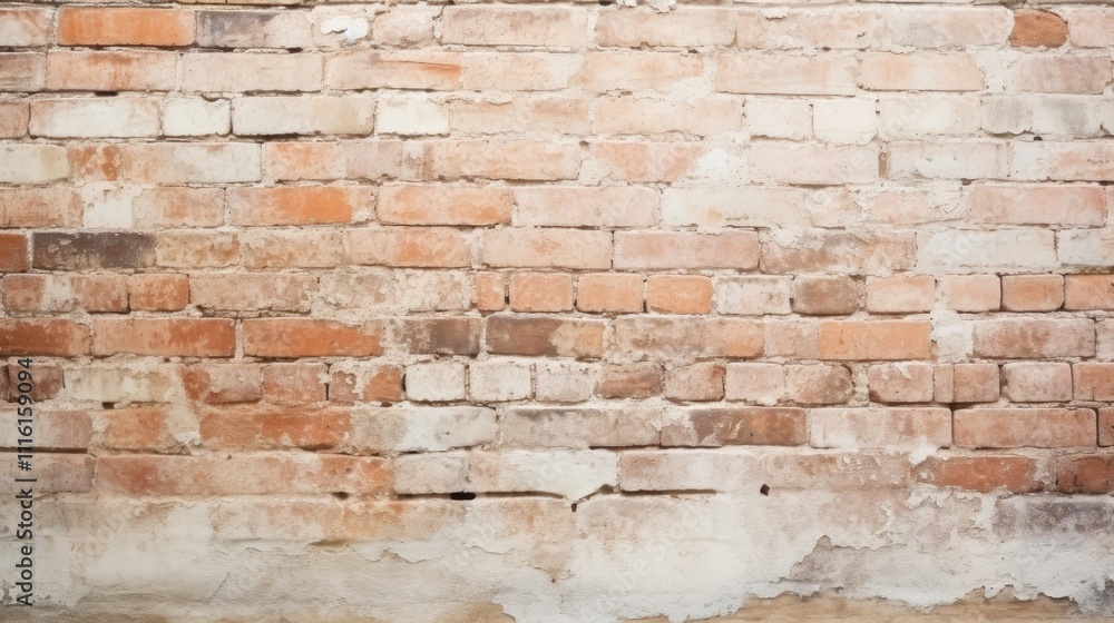 Aufkleber old brick wall texture with soft color palette for background use and interior design applications