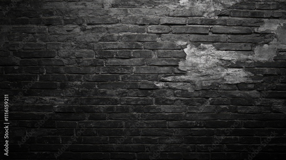 Poster gray brick wall texture background with empty space for seamless design projects and architectural a