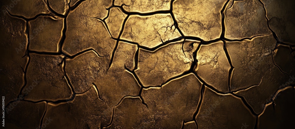 Poster cracked golden texture background for artistic and design use creating depth and interest in visual 