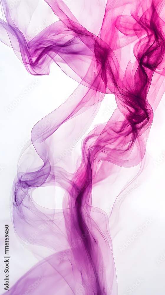 Poster dynamic flow of colorful smoke abstract art digital creation minimalist setting close-up view visual