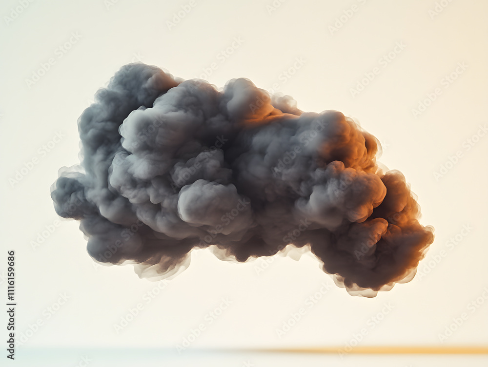 Poster dynamic smoke cloud formation abstract environment digital art scene creative perspective conceptual