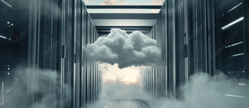 Aufkleber the innovative design of a cloud data center representing the future of online internet technology a