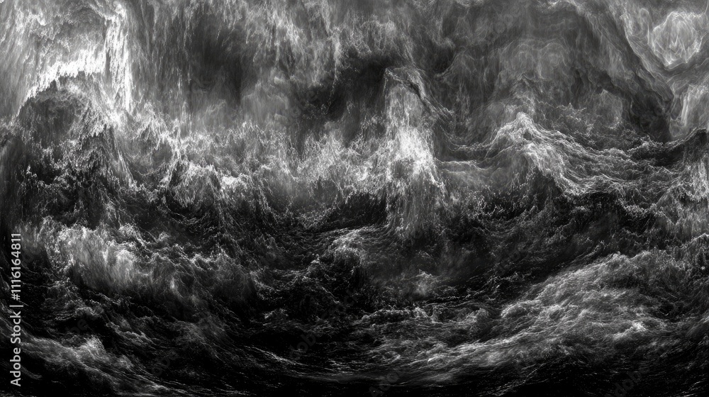 Aufkleber Monochromatic cloud texture background creating a dramatic atmosphere perfect for design and artistic projects.