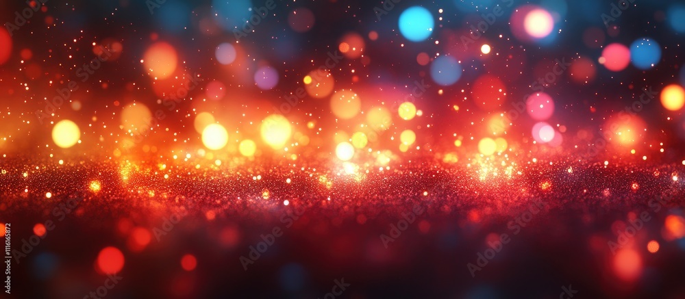 Poster abstract glowing lights backdrop for holiday celebrations with vibrant colors and bokeh effects crea