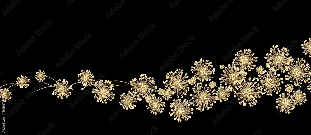 Poster golden fireworks display against a black background symbolizing new year celebrations perfect for fe