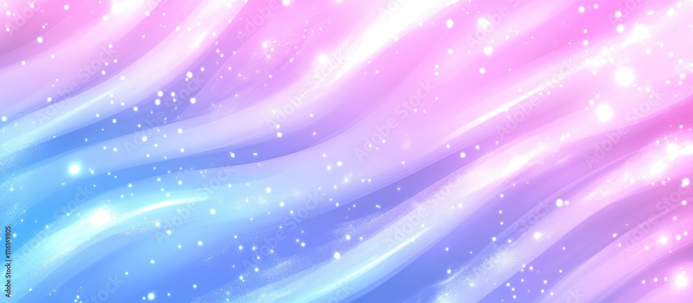Aufkleber colorful abstract background with soft blurred waves and sparkling bokeh lights for a dreamy artisti