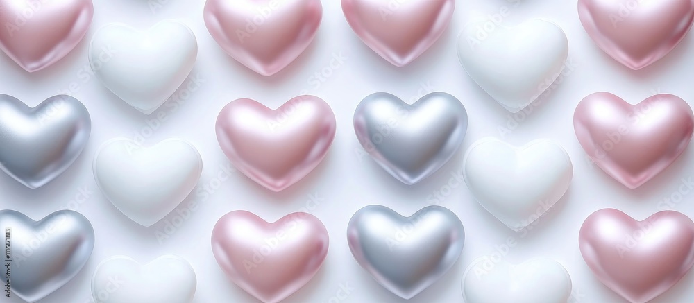 Aufkleber minimalist heart pattern background for romantic greetings and party invitations with ample copy spa