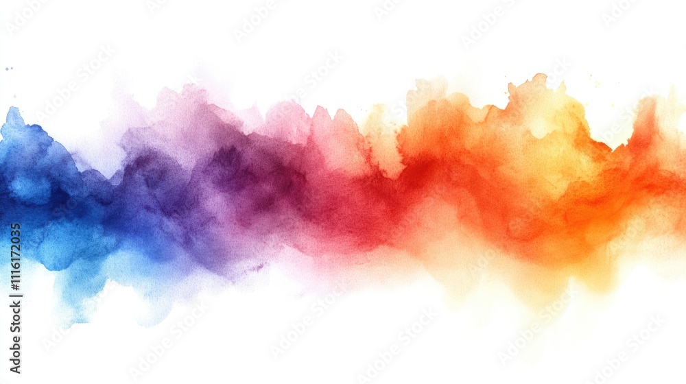Poster colorful abstract watercolor background with vibrant hues and artistic brushstrokes creating a dynam