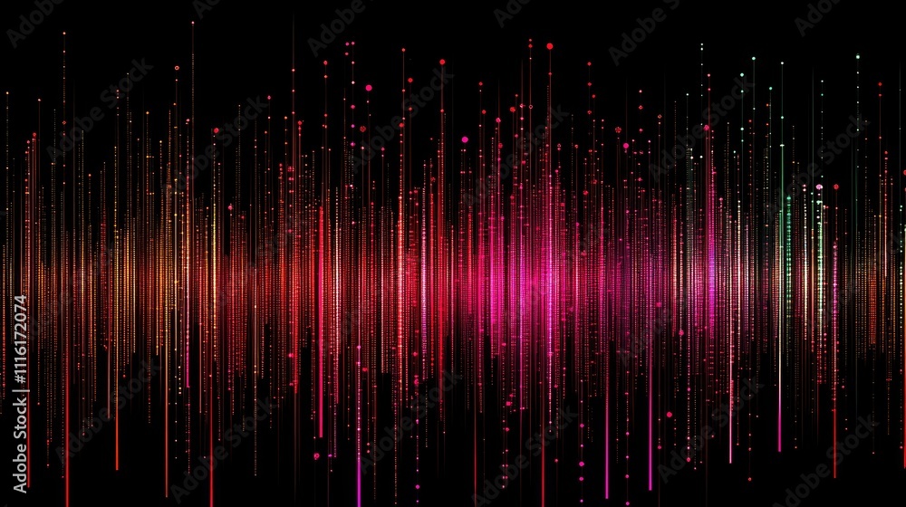 Poster dynamic digital waves representing big data connectivity in smart city technology and telecommunicat