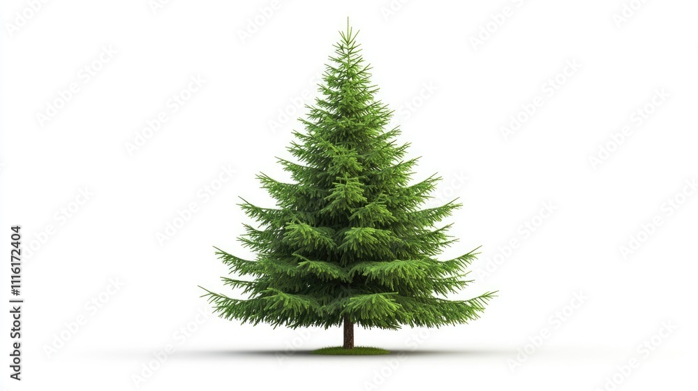 Aufkleber realistic 3d rendering of a lush green pine tree isolated on a white background perfect for nature o