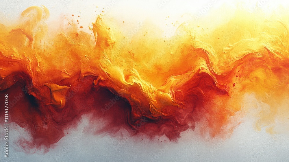 Leinwandbilder vibrant abstract swirling colors of orange and red creating an energetic and dynamic visual texture 