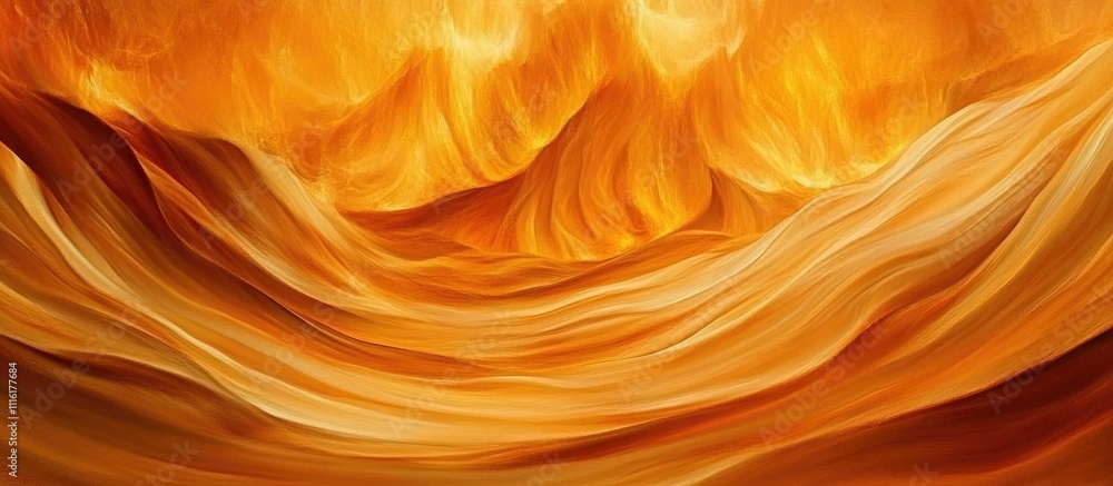 Poster vibrant abstract background with flowing warm orange tones creating a visually stunning textured lan