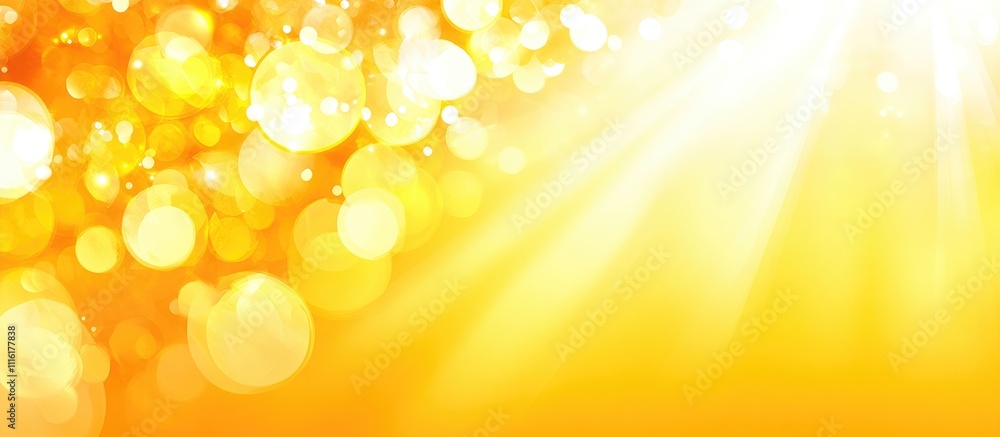 Poster abstract gold bokeh light background with soft glowing orbs and warm radiance for festive or elegant