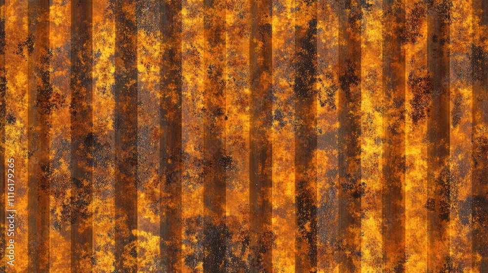 Poster rustic corrugated iron metal texture with aged rust and corrosion patterns ideal for industrial desi