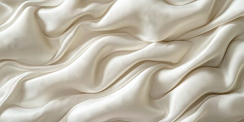 Fototapeta premium Satin that has been quilted elegantly creates a flowing, wave like pattern, showcasing the beauty of the fabric in a visually appealing manner.