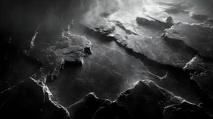 Abstract 3D Background - Dark Stone Texture with Light