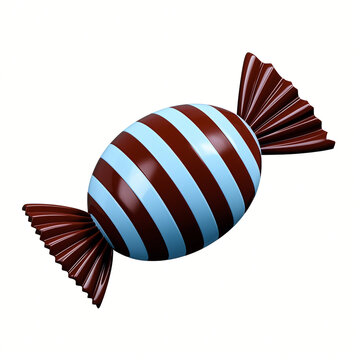 striped candy brown blue isolated clip art preview