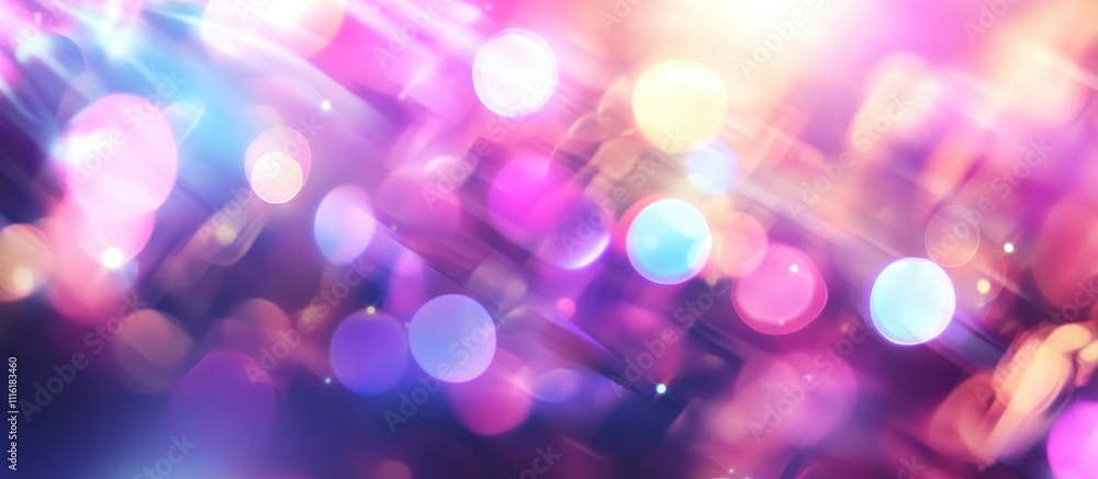 Poster vibrant abstract light bokeh background from a music festival with colorful laser show perfect for d