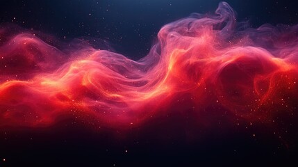 Fototapeta premium Red smoky wave texture swirling against a deep black background, creating a dramatic visual effect, ideal for backgrounds or artistic projects, abstract, vivid colors, digital art, textures.